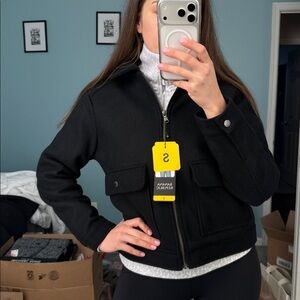 Banana republic Black Zip-Up Jacket